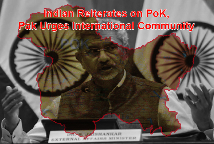 Indian Reiterates on PoK, Pak Urges International Community